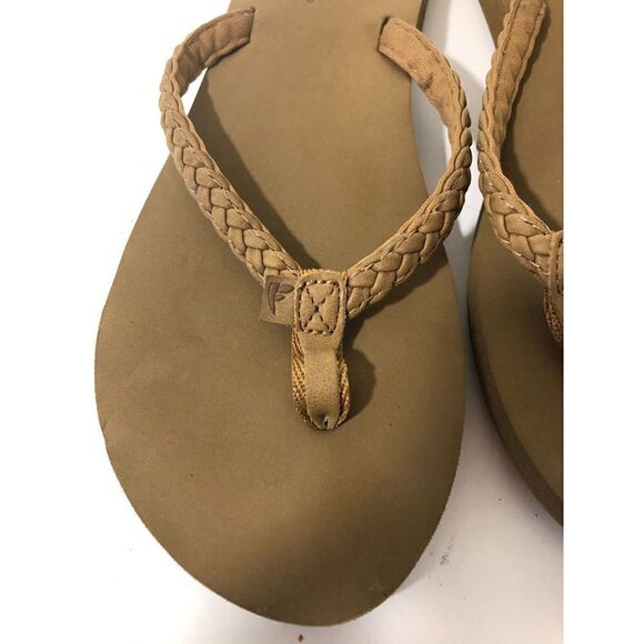 FLOJOS Sandals Women's Size 6.5 Brown Braided Flip Flop Thong - Picture 3 of 10